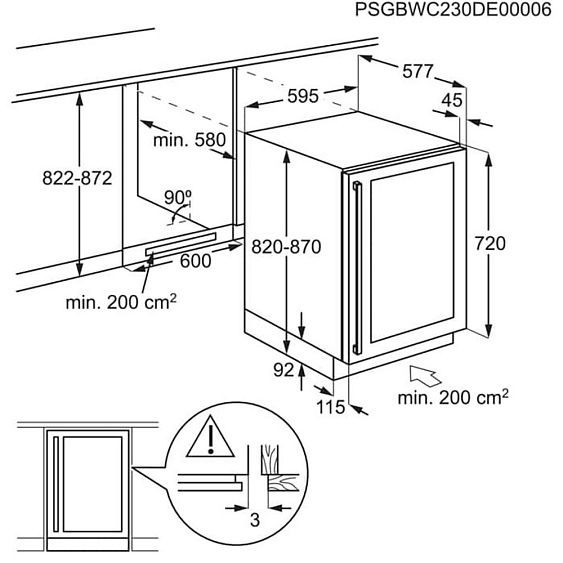 Винный шкаф AEG AWUS052B5B Винный шкаф AEG AWUS052B5B