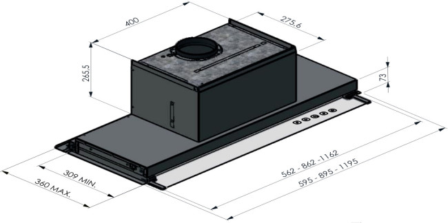Встраиваемая вытяжка Faber Ilma Touch X A120 (305.0567.014)