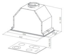 Встраиваемая вытяжка Faber INCA LUX EG8 X A52 Встраиваемая вытяжка Faber INCA LUX EG8 X A52