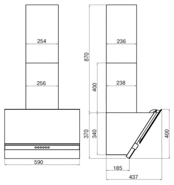 Каминная вытяжка Faber Beryl WH A60