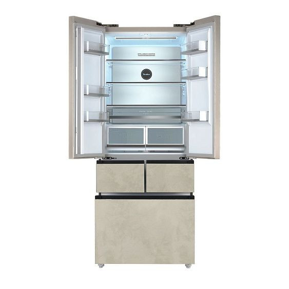 Холодильник TESLER RFD-427BI Marble Beige