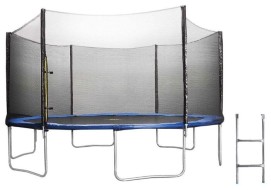 Каркасный батут DFC Trampoline Fitness 14FT-TR-E с лестницей 427х427х269 см Каркасный батут DFC Trampoline Fitness 14FT-TR-E с лестницей 427х427х269 см