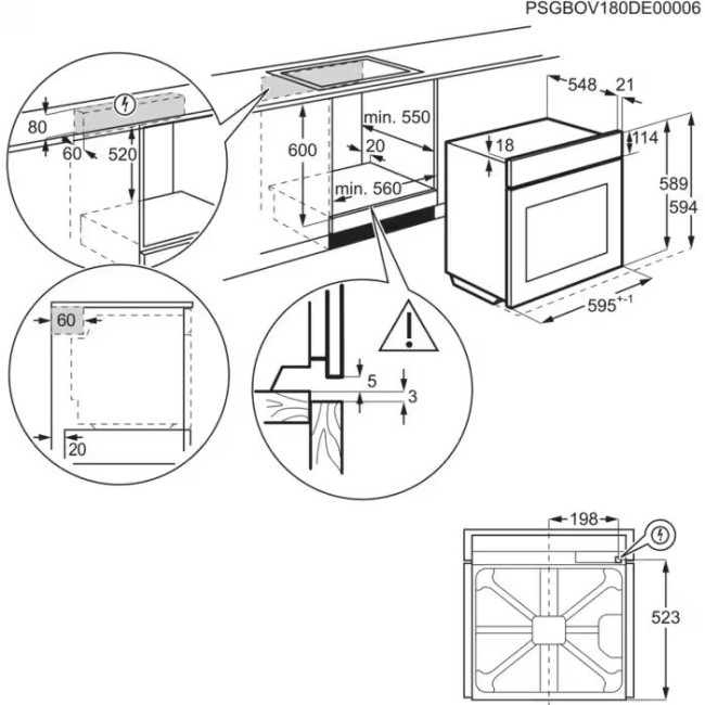 Встраиваемый электрический духовой шкаф Electrolux EOE7C31Z