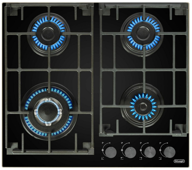 Встраиваемая газовая варочная панель Delonghi Greta 6 GW NB Встраиваемая газовая варочная панель Delonghi Greta 6 GW NB