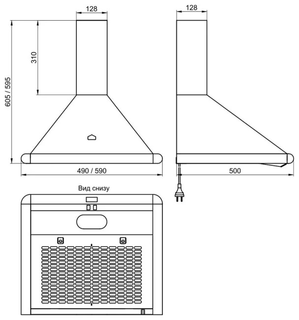 Вытяжка Elikor SA6211WS, белый/белый/серебро Вытяжка Elikor SA6211WS, белый/белый/серебро