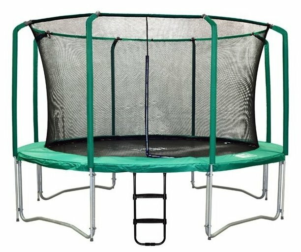 Каркасный батут Kogee Super 14 с сетью и лестницей 430х430х260 см Каркасный батут Kogee Super 14 с сетью и лестницей 430х430х260 см