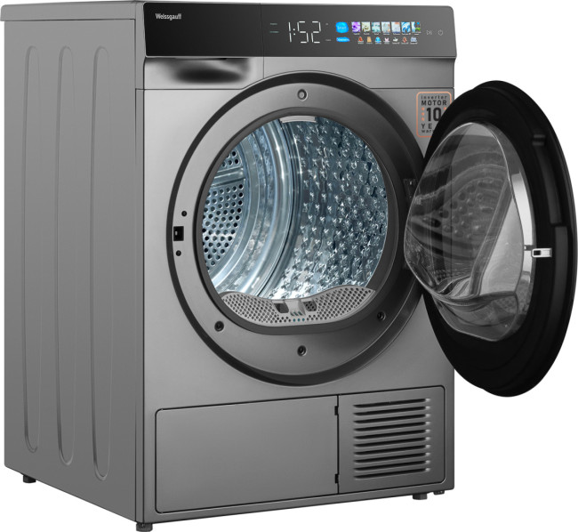 Комплект стиральная и сушильная машина Weissgauff WM 998 Full Touch DC Inverter Steam Silver + WD 998 Heat Pump Full Touch Silver