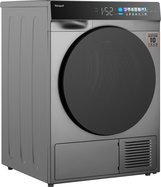 Комплект стиральная и сушильная машина Weissgauff WM 998 Full Touch DC Inverter Steam Silver + WD 998 Heat Pump Full Touch Silver
