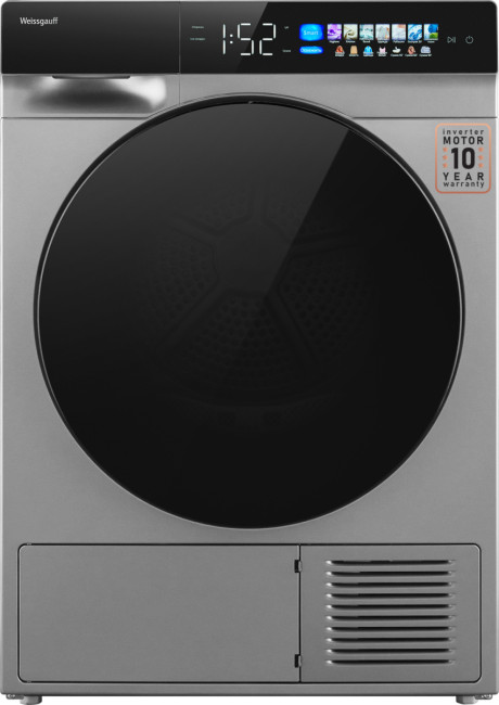 Комплект стиральная и сушильная машина Weissgauff WM 998 Full Touch DC Inverter Steam Silver + WD 998 Heat Pump Full Touch Silver