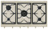 Газовая варочная панель smeg SRV896AVOGH2
