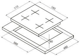 Варочная панель Korting HK 62051 X Варочная панель Korting HK 62051 X