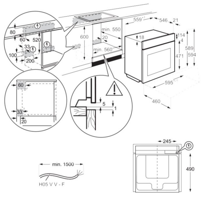 Электрический духовой шкаф Electrolux OEF5E50Z
