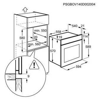 Электрический духовой шкаф Electrolux OEF5E50Z