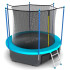 Каркасный батут EVO Jump Internal 12ft Wave морская волна с внутренней сеткой, лестницей и нижней се