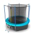 Каркасный батут EVO Jump Internal 12ft Wave морская волна с внутренней сеткой, лестницей и нижней се