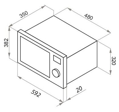 Микроволновая печь встраиваемая MAUNFELD XBMO202SB