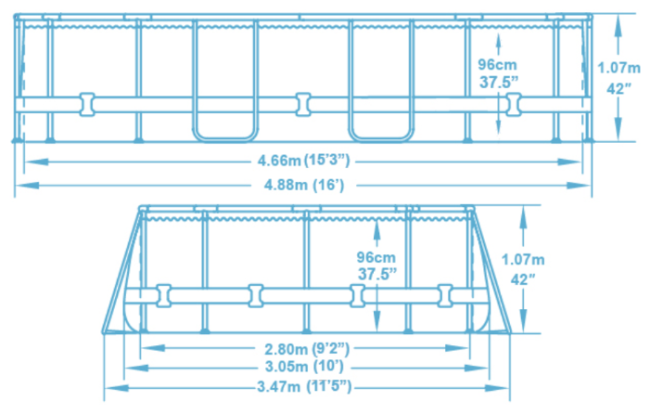 Бассейн Bestway Power Steel Frame 56448