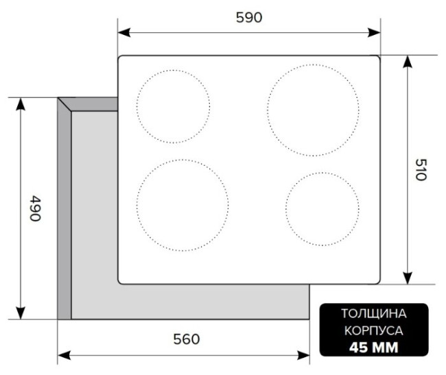 Электрическая варочная панель LEX EVE 640 C IV LIGHT