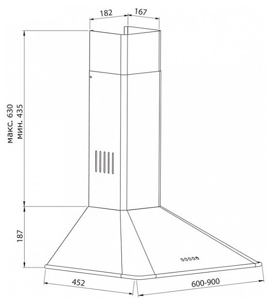 Каминная вытяжка Korting KHC 6639 IX