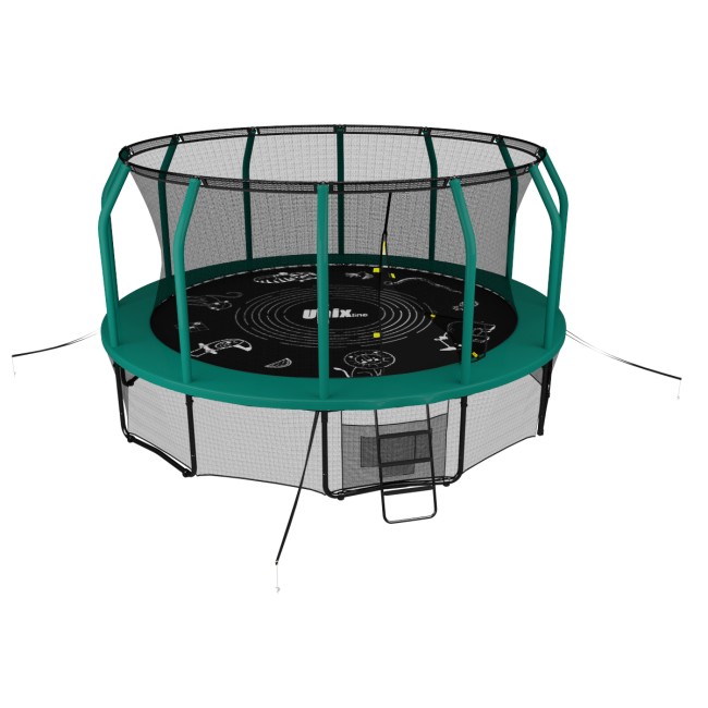 Каркасный батут Unix Line SUPREME GAME 16 ft (green)