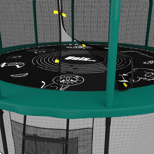 Каркасный батут Unix Line SUPREME GAME 16 ft (green)