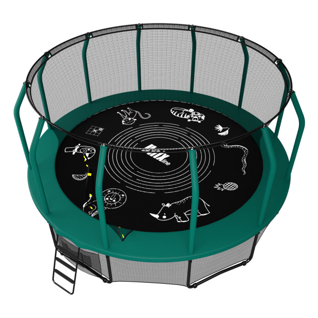 Каркасный батут Unix Line SUPREME GAME 16 ft (green)