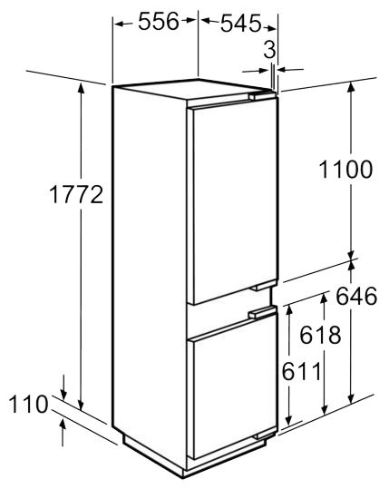 Встраиваемый холодильник NEFF K8345X0