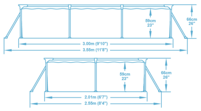 Бассейн Bestway Deluxe Splash Frame 56078/56411
