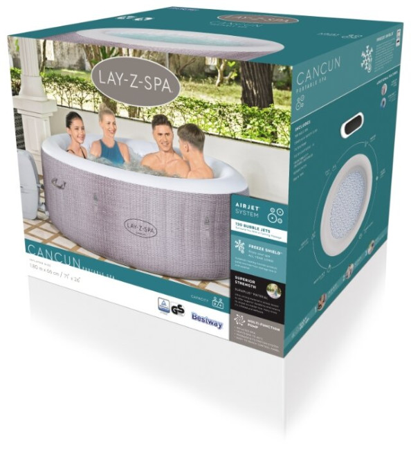 СПА бассейн Bestway Lay-Z-Spa Cancun Airjet 60003 СПА бассейн Bestway Lay-Z-Spa Cancun Airjet 60003