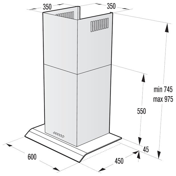 Каминная вытяжка Gorenje WHGC633E16X Каминная вытяжка Gorenje WHGC633E16X