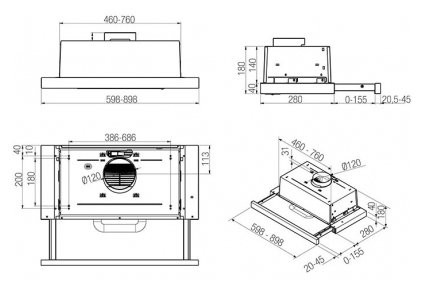 Встраиваемая вытяжка Whirlpool AKR 749 IX