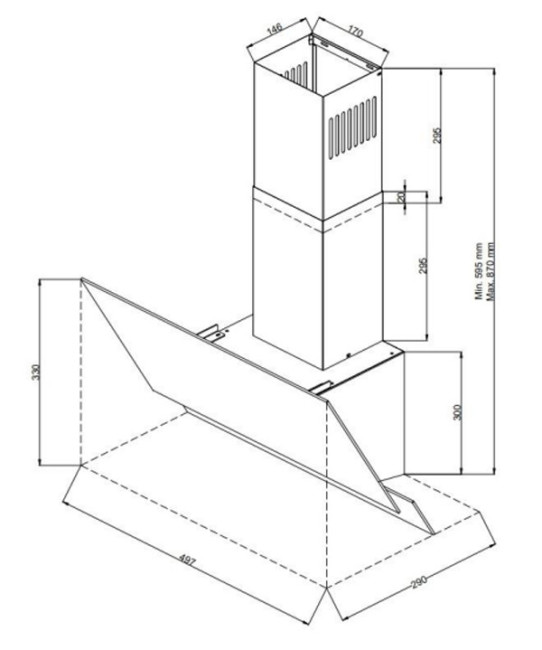 Каминная вытяжка Zigmund Shtain K 146.6 W Каминная вытяжка Zigmund Shtain K 146.6 W