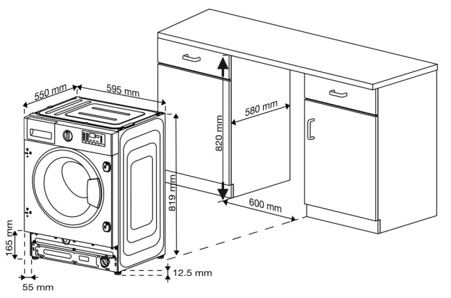 Встраиваемая стиральная машина Hotpoint WBIH 8490 VWB