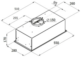 Встраиваемая вытяжка MONSHER INNA 55 B