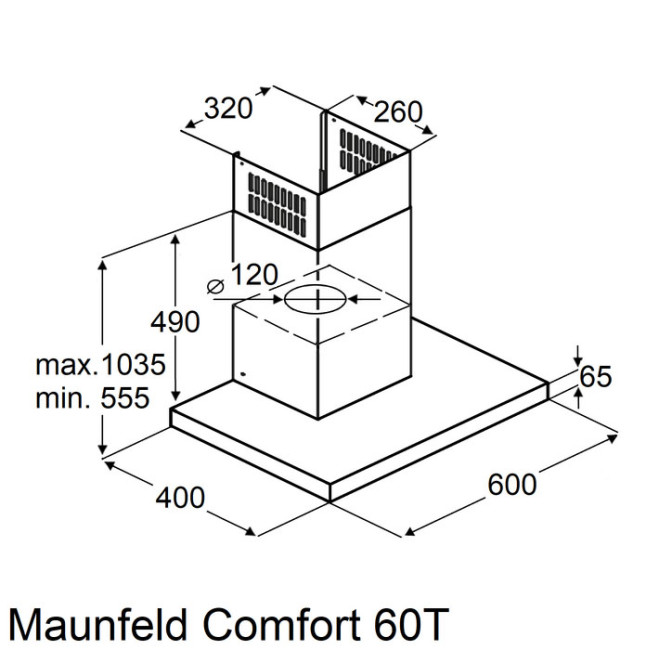 Вытяжка Maunfeld Comfort 60 T черный