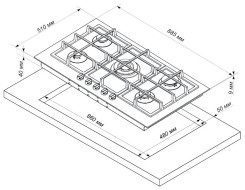 Варочная панель Electronicsdeluxe GG51130245F TC-002 Варочная панель Electronicsdeluxe GG51130245F TC-002