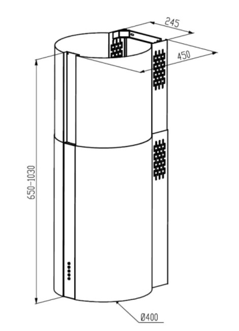 Вытяжка Meferi TUBE40BK COMFORT PLUS Вытяжка Meferi TUBE40BK COMFORT PLUS