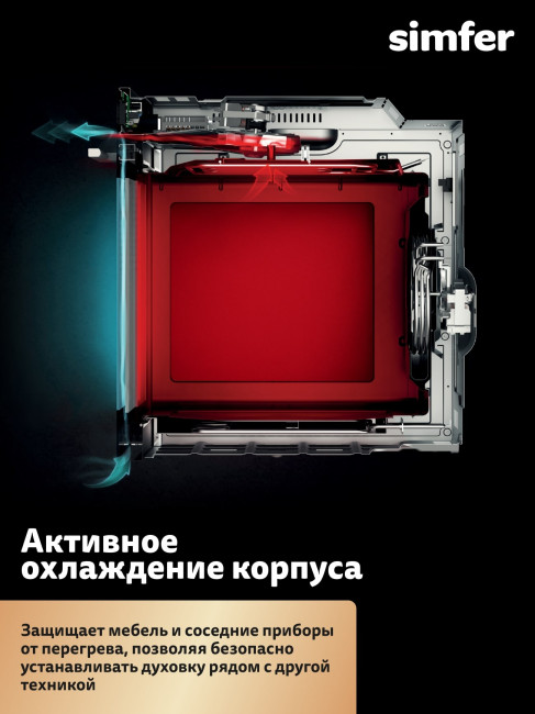 Электрический духовой шкаф Simfer B4EM69022 нержавеющая сталь Электрический духовой шкаф Simfer B4EM69022 нержавеющая сталь
