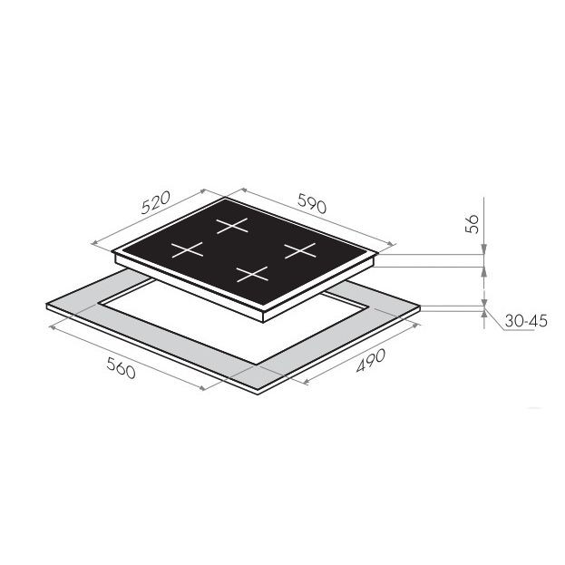 Варочная панель MAUNFELD MVI59.2FL-WH