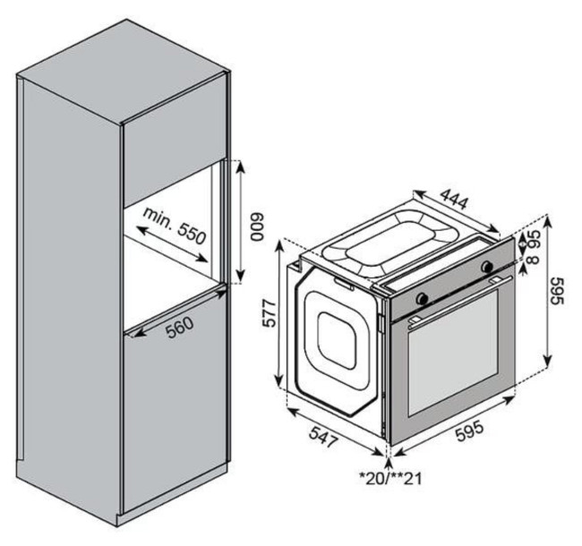 Встраиваемый электрический духовой шкаф Kuppersberg HF 607 W