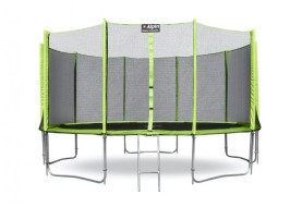 Каркасный батут Alpin 16 ft (490 см) с защитной сеткой и лестницей 490х490х276 см