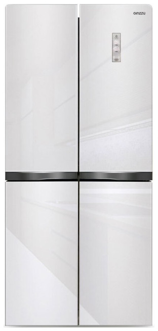 Холодильник Side by Side Ginzzu NFI-4414 White glass