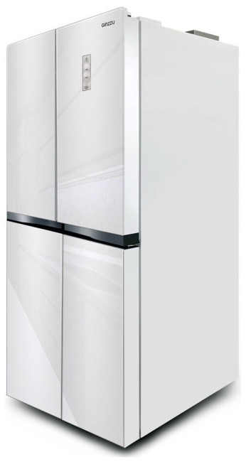 Холодильник Side by Side Ginzzu NFI-4414 White glass