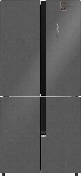 Холодильник WEISSGAUFF WCD 450 Bru Steel Glass NoFrost Inverter