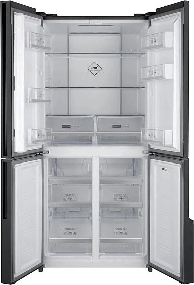 Холодильник WEISSGAUFF WCD 450 Bru Steel Glass NoFrost Inverter