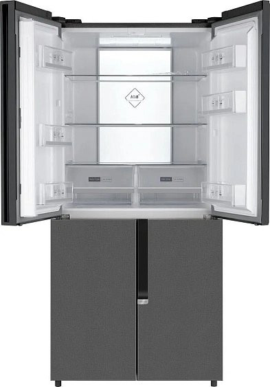 Холодильник WEISSGAUFF WCD 450 Bru Steel Glass NoFrost Inverter