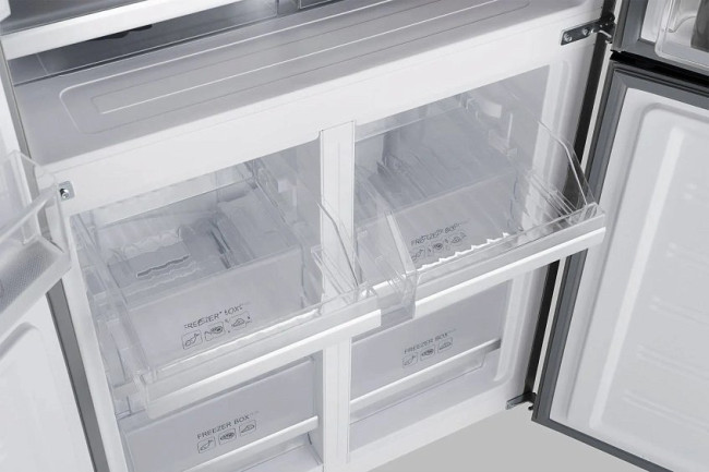 Холодильник WEISSGAUFF WCD 450 Bru Steel Glass NoFrost Inverter