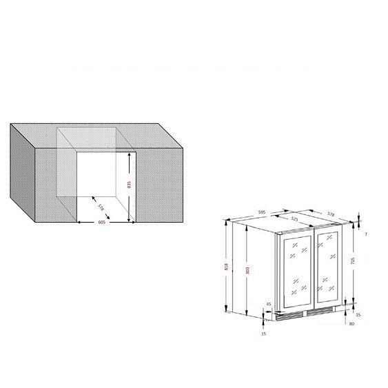 Винный шкаф CLIMADIFF CBU40D1B