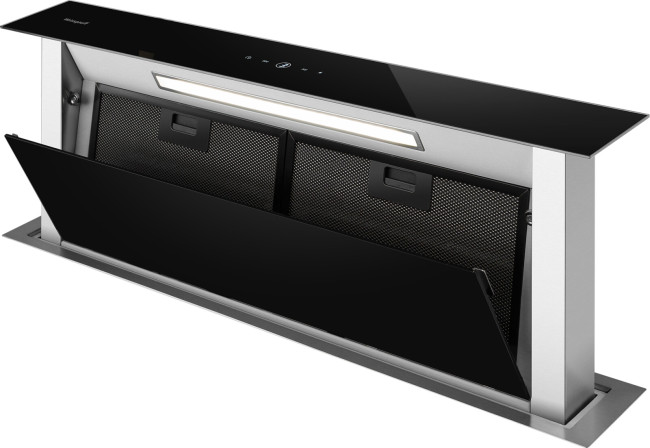 Встраиваемая вытяжка Weissgauff Down Draft 900 Touch Inverter black