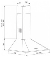 Каминная вытяжка Korting KHC 6639 NX